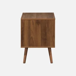 Pair of walnut bedside tables with wood effect