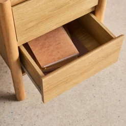 Pair of wood decor bedside table 2 drawers
