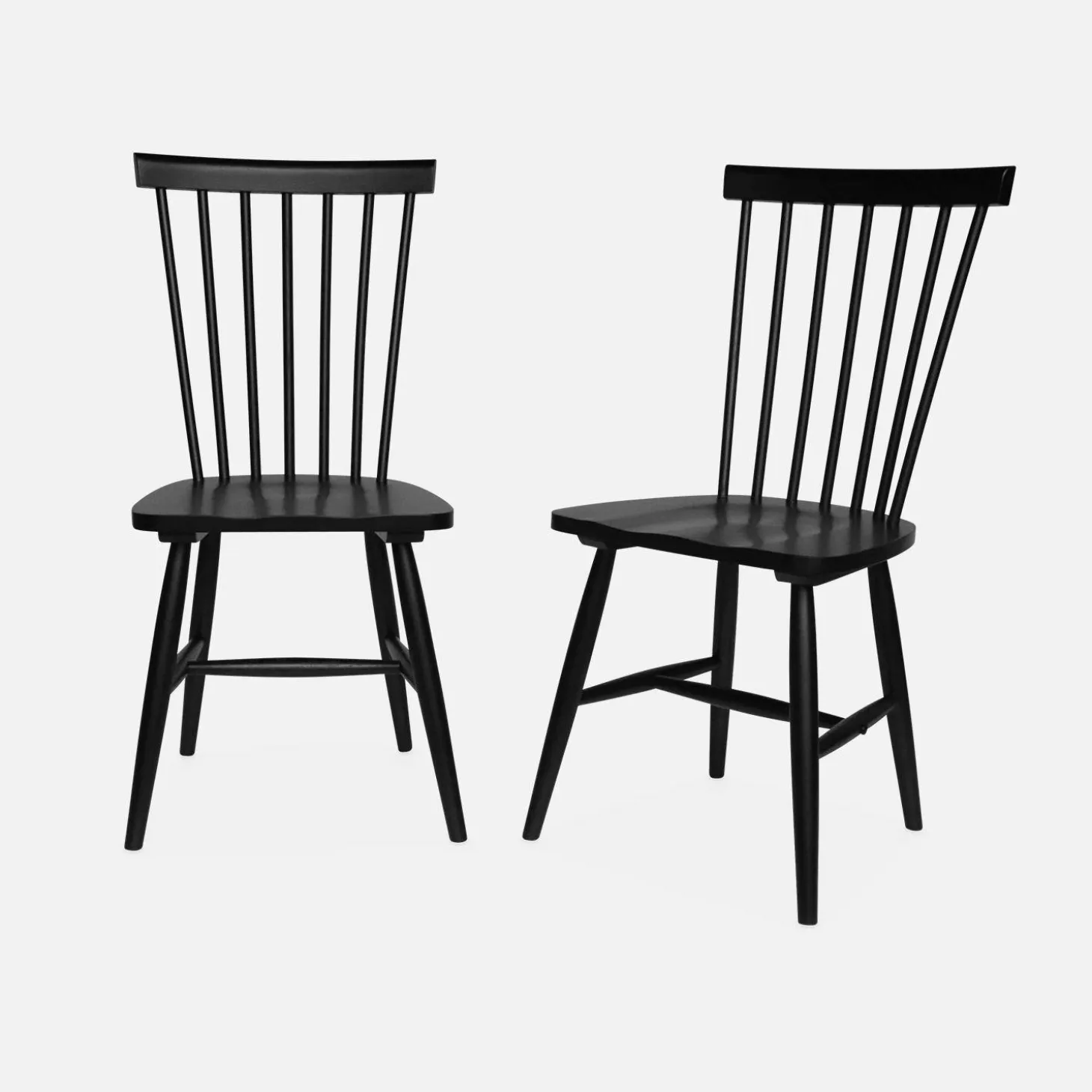 Pair of wooden dining chairs