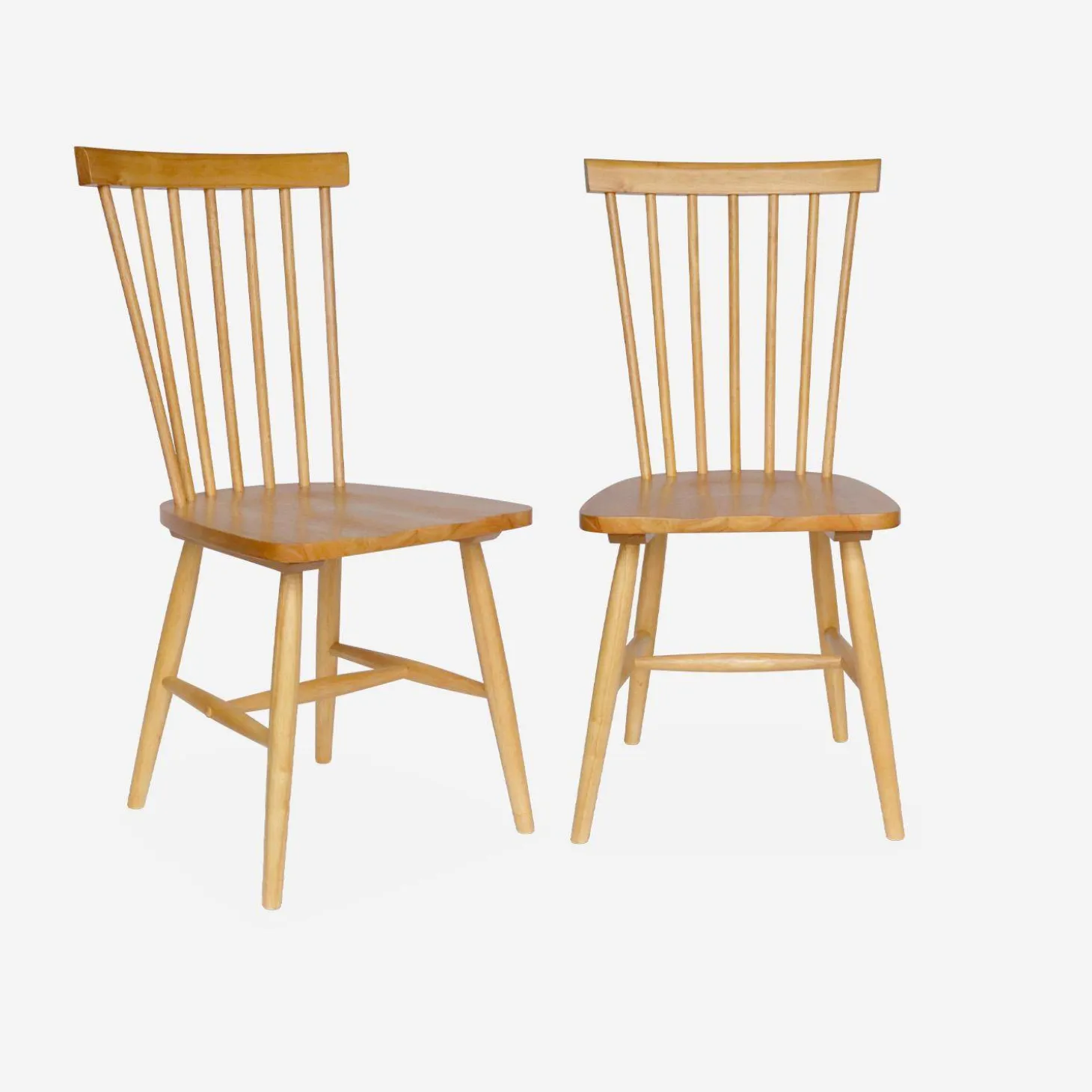 Pair of wooden dining chairs
