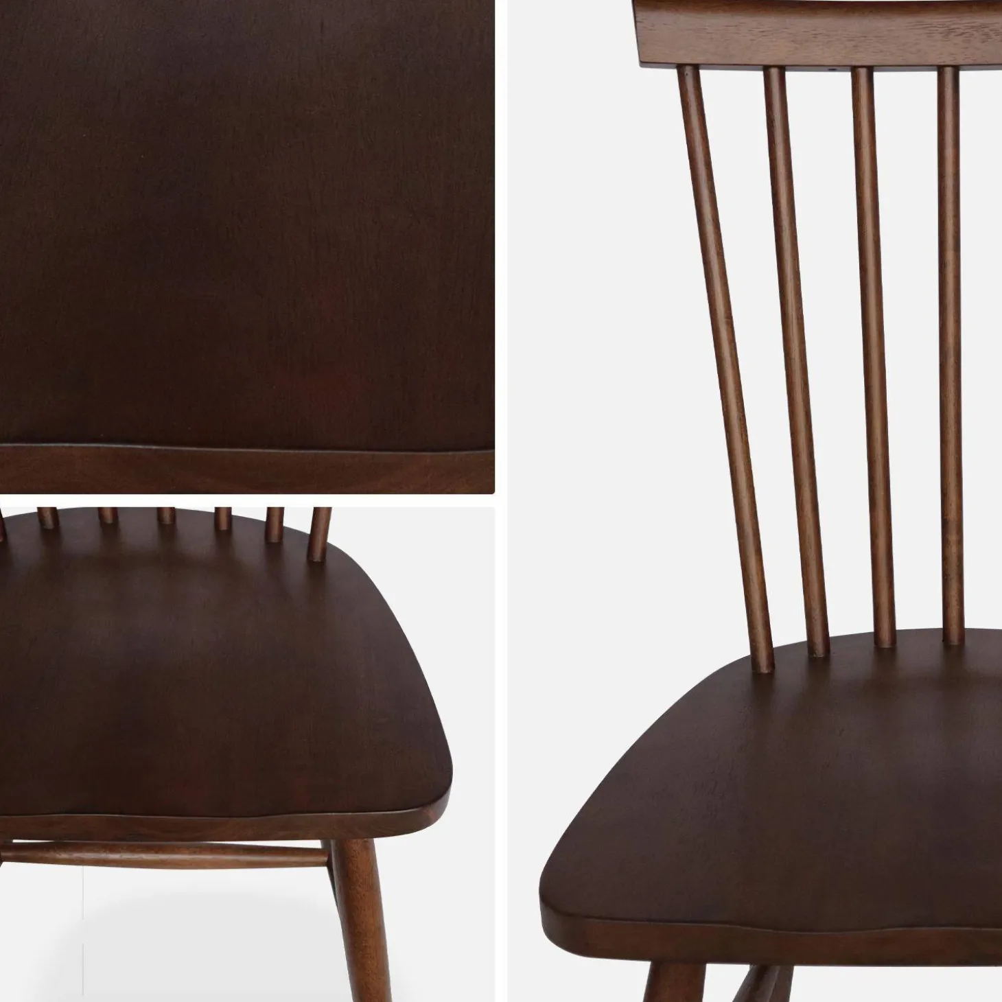 Pair of wooden dining chairs