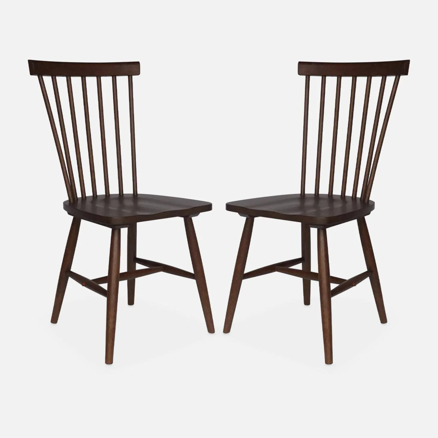 Pair of wooden dining chairs