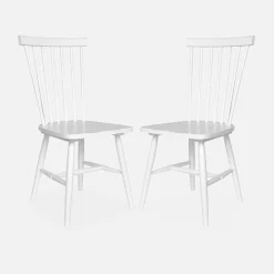 Pair of wooden dining chairs