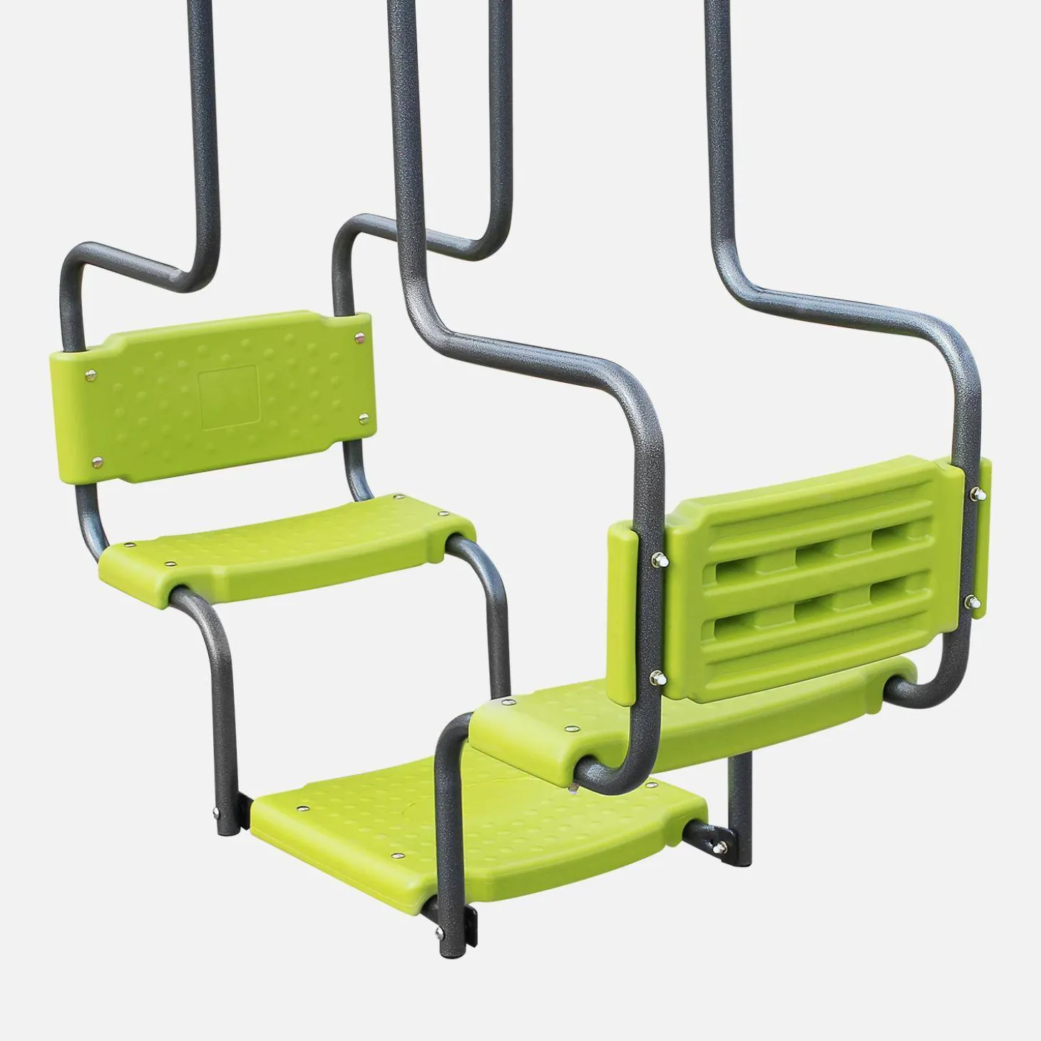 4-piece swing set with 2 swings, tandem swing and glider swing