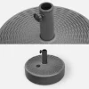 Plastic base for centre pole parasols