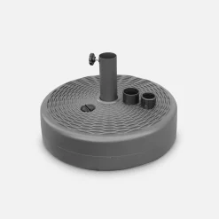 Plastic base for centre pole parasols
