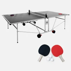 Premium outdoor table tennis table with 2 bats and 3 balls