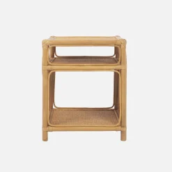 Rattan bedside table 1 shelf 1 niche