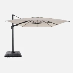 Rectangular cantilever parasol 3x4m + cover and ballast slabs 98x98cm
