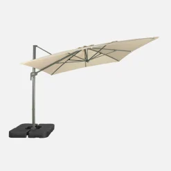 Rectangular cantilever parasol 3x4m +  weight slabs 50x50cm