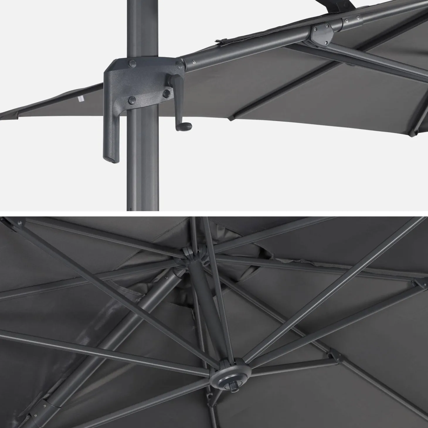 Rectangular cantilever parasol 2x3m