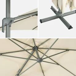 Rectangular cantilever parasol 2x3m