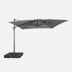 Rectangular cantilever parasol 3x4m + weight slabs 50x50cm
