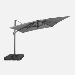 Rectangular cantilever parasol 3x4m + weight slabs 50x50cm