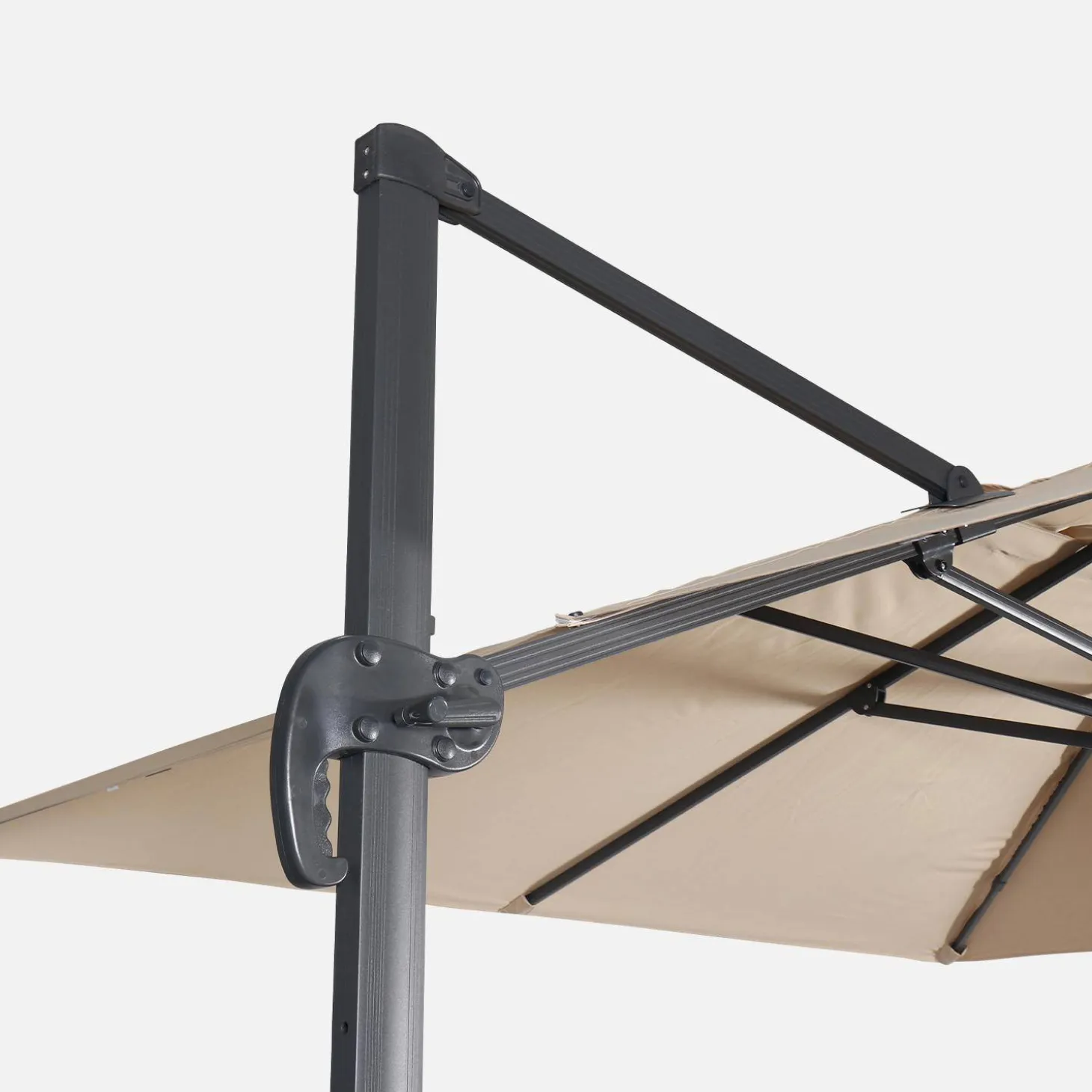 Rectangular cantilever parasol 3x4m + 50x50cm ballast slabs