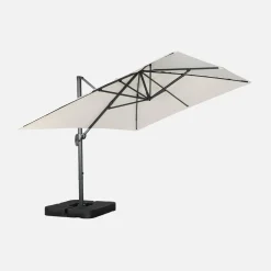 Rectangular cantilever parasol 3x4m + 50x50cm ballast slabs