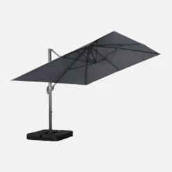 Rectangular cantilever parasol 3x4m + 50x50cm ballast slabs