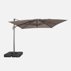 Rectangular cantilever parasol 3x4m +  weight slabs 50x50cm