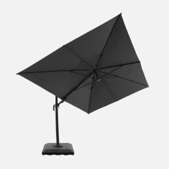 Rectangular cantilever parasol 3x4m + cover and ballast slabs 98x98cm
