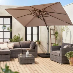 Rectangular cantilever parasol 2x3m