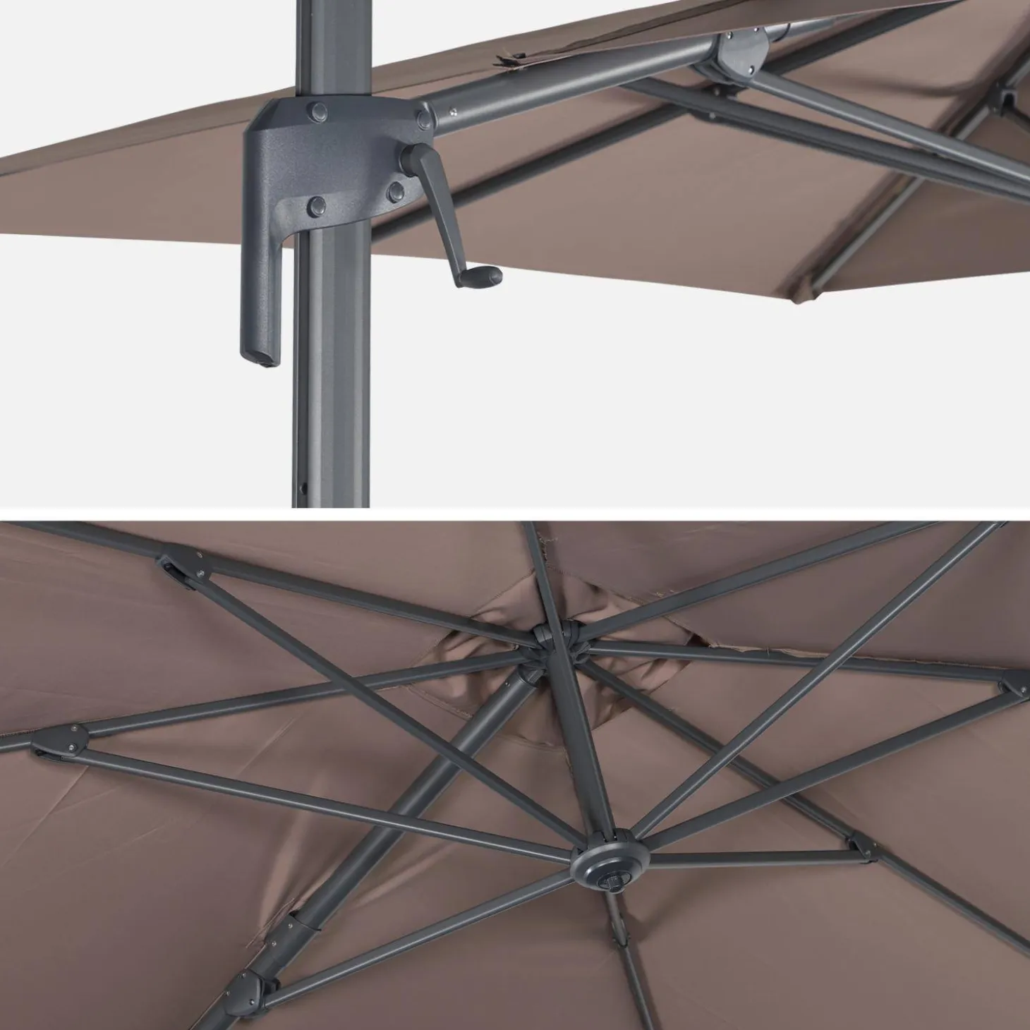Rectangular cantilever parasol 2x3m