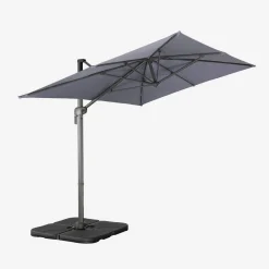 Rectangular cantilever parasol 2x3m + 4 ballast slabs 50x50cm