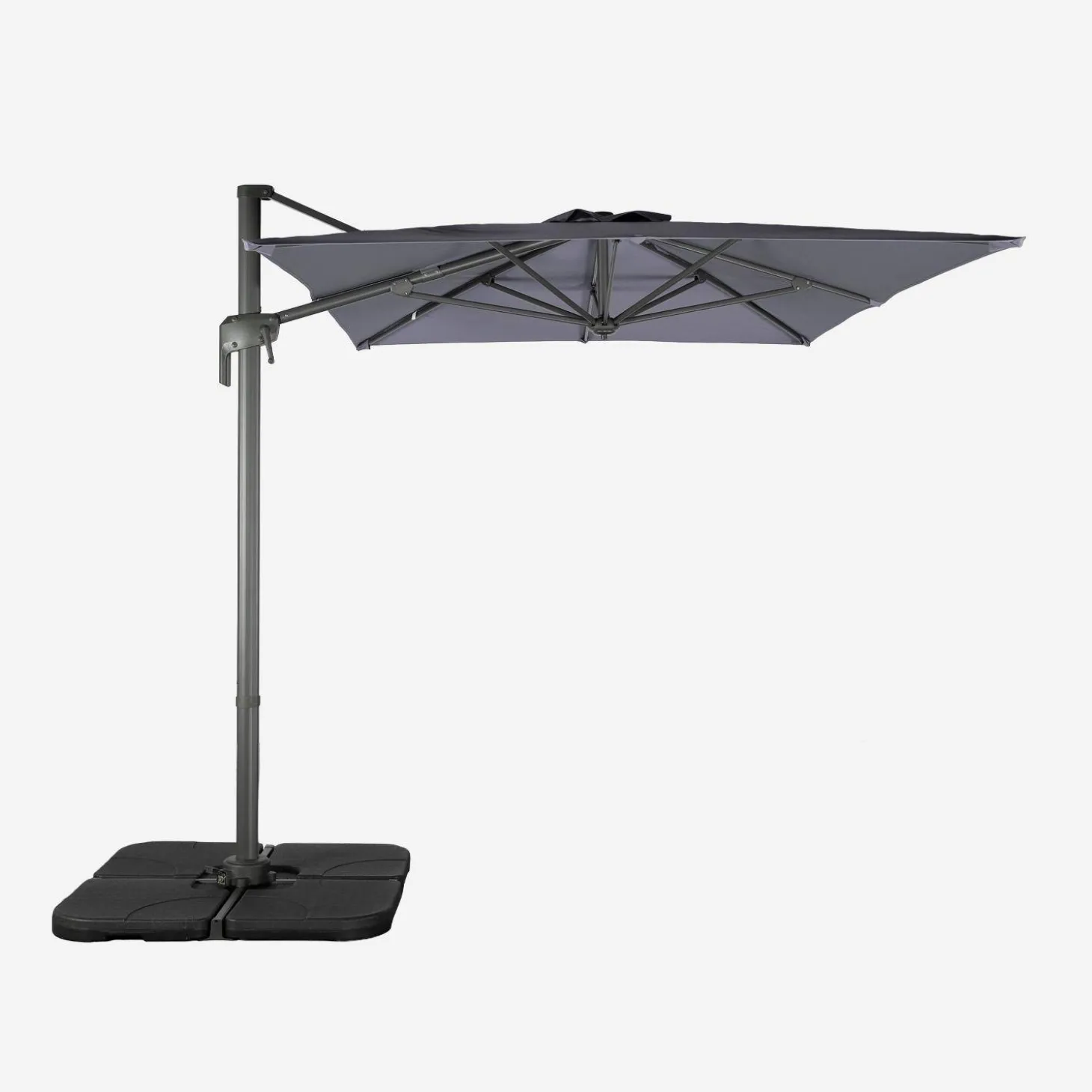 Rectangular cantilever parasol 2x3m + 4 ballast slabs 50x50cm