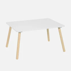 Rectangular children's table 4 chairs pine legs