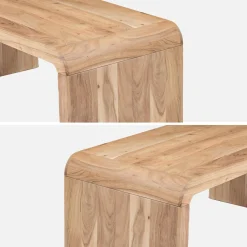 Rectangular coffee table solid acacia wood