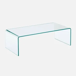 Rectangular coffee table tempered glass
