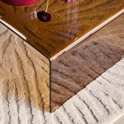 Rectangular coffee table tempered glass