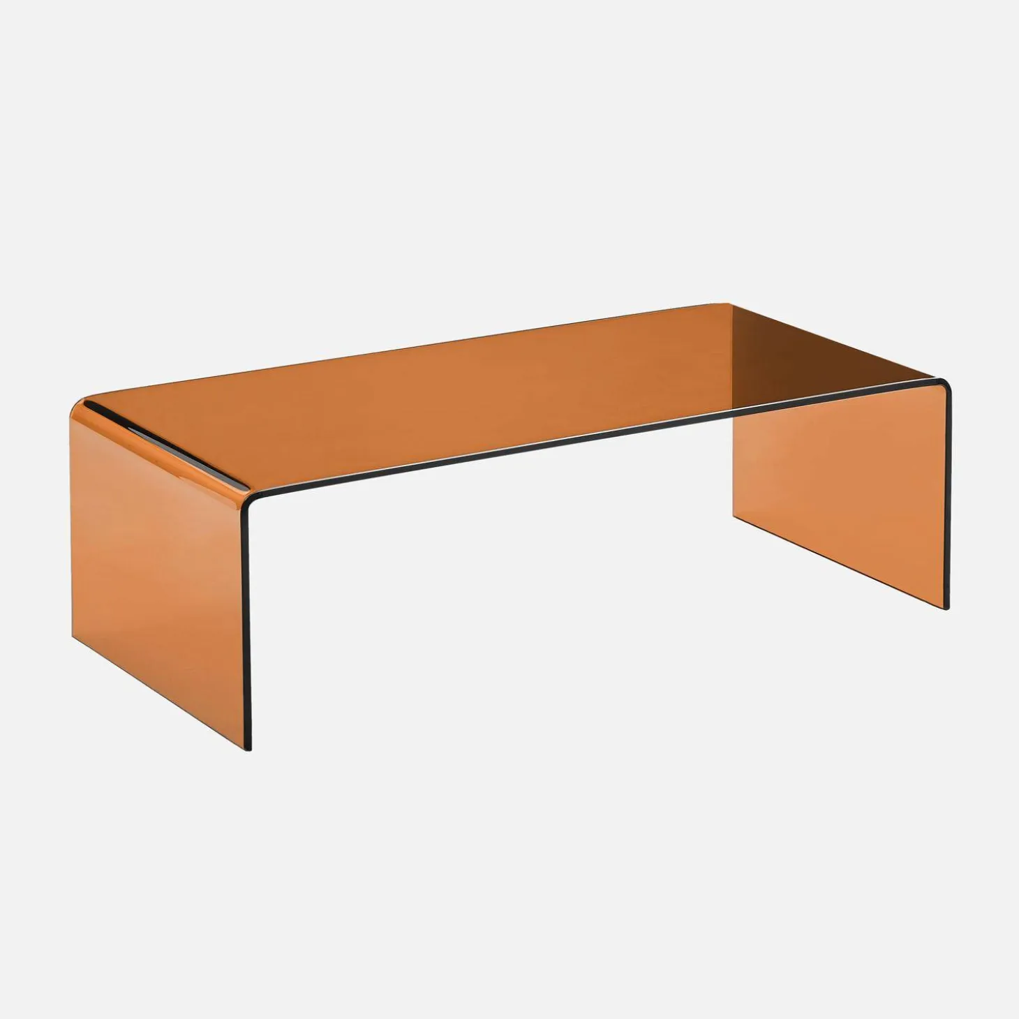 Rectangular coffee table tempered glass