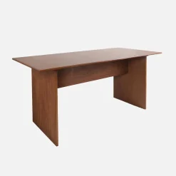 Rectangular dining table, carved wood effect, seats 4-6, 170cm