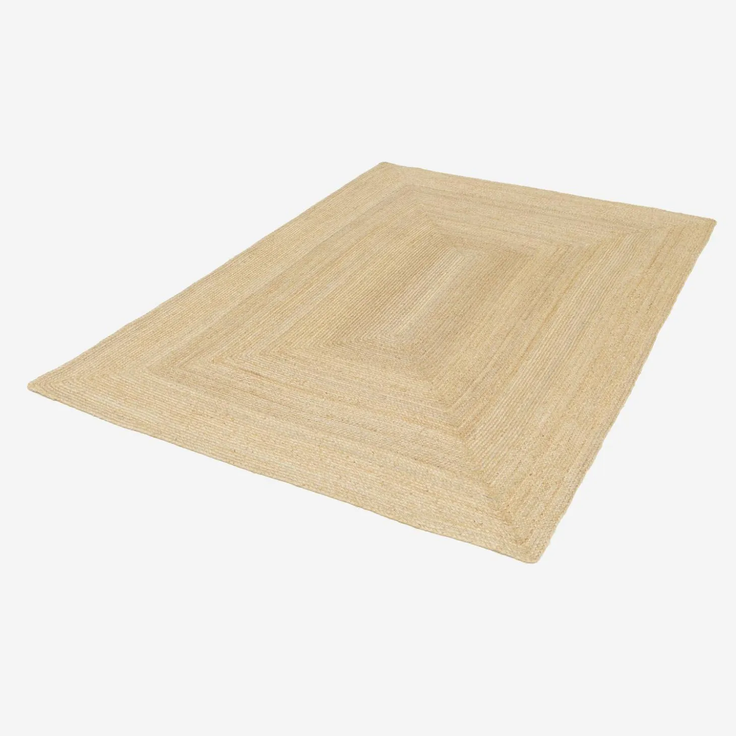 Rectangular indoor jute rug, natural
