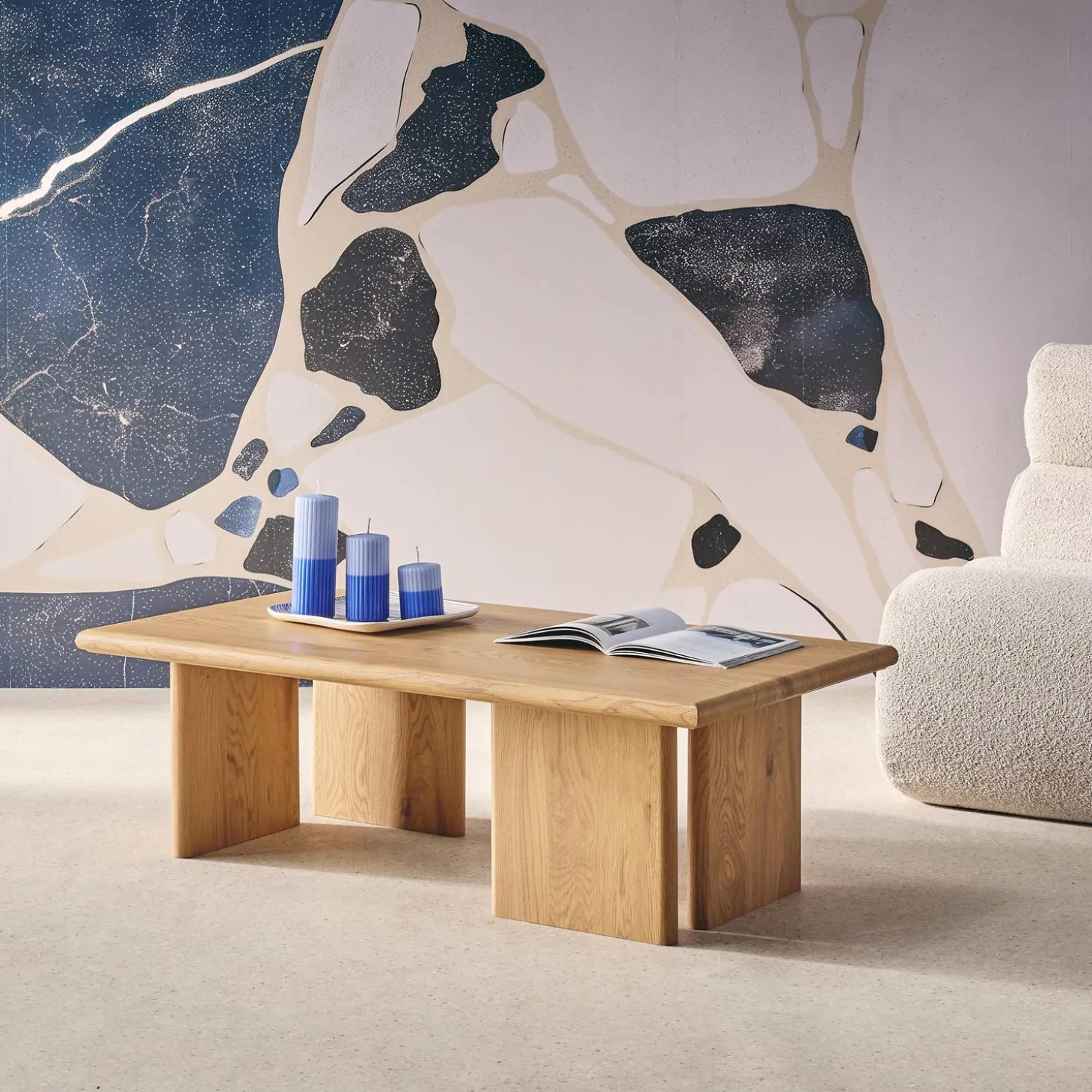 Rectangular MDF coffee table
