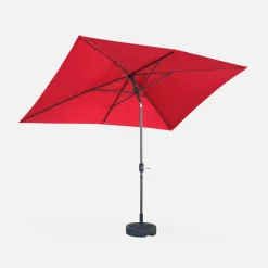 Rectangular parasol 2x3m with central pole