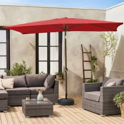 Rectangular parasol 2x3m with central pole