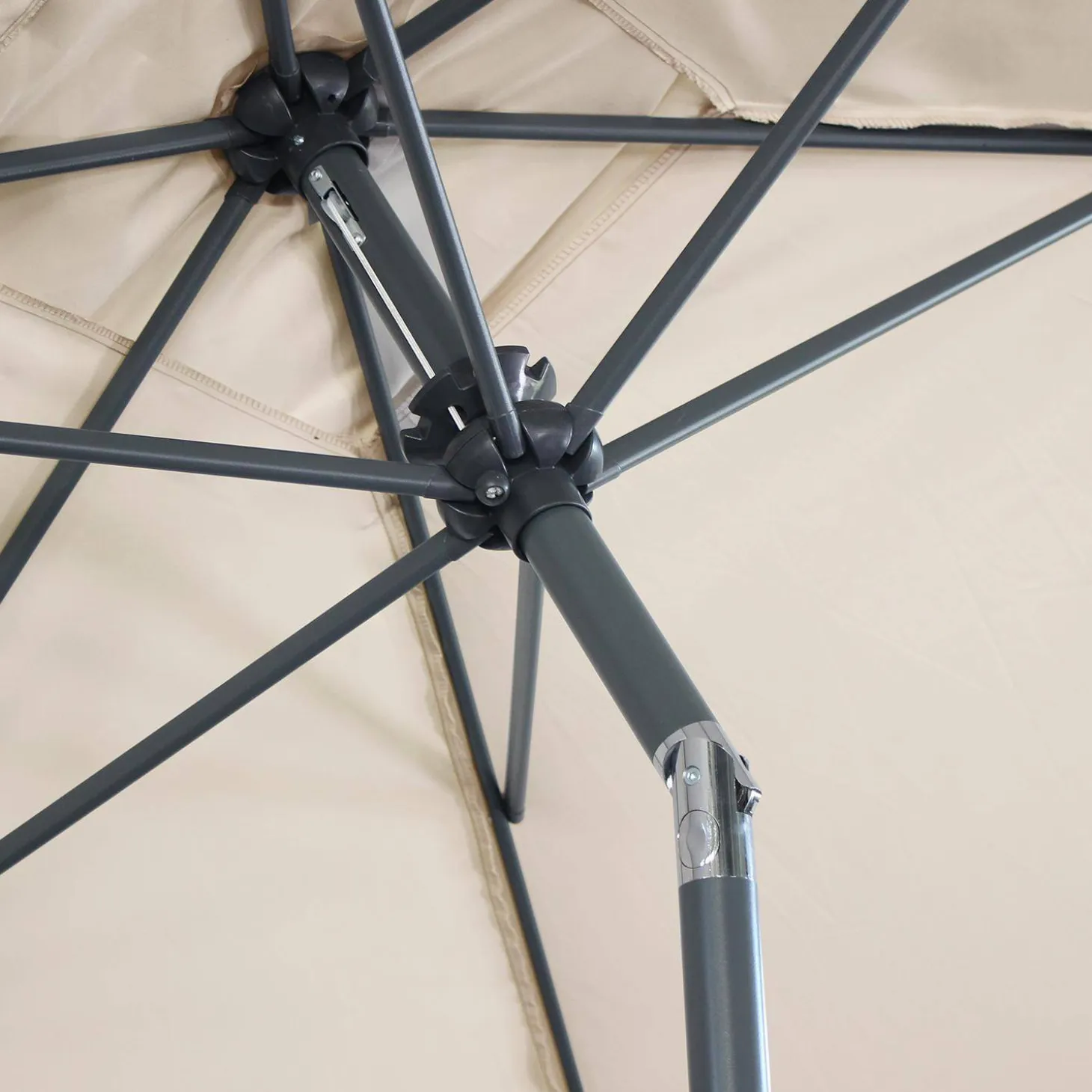 Rectangular parasol 2x3m with central pole