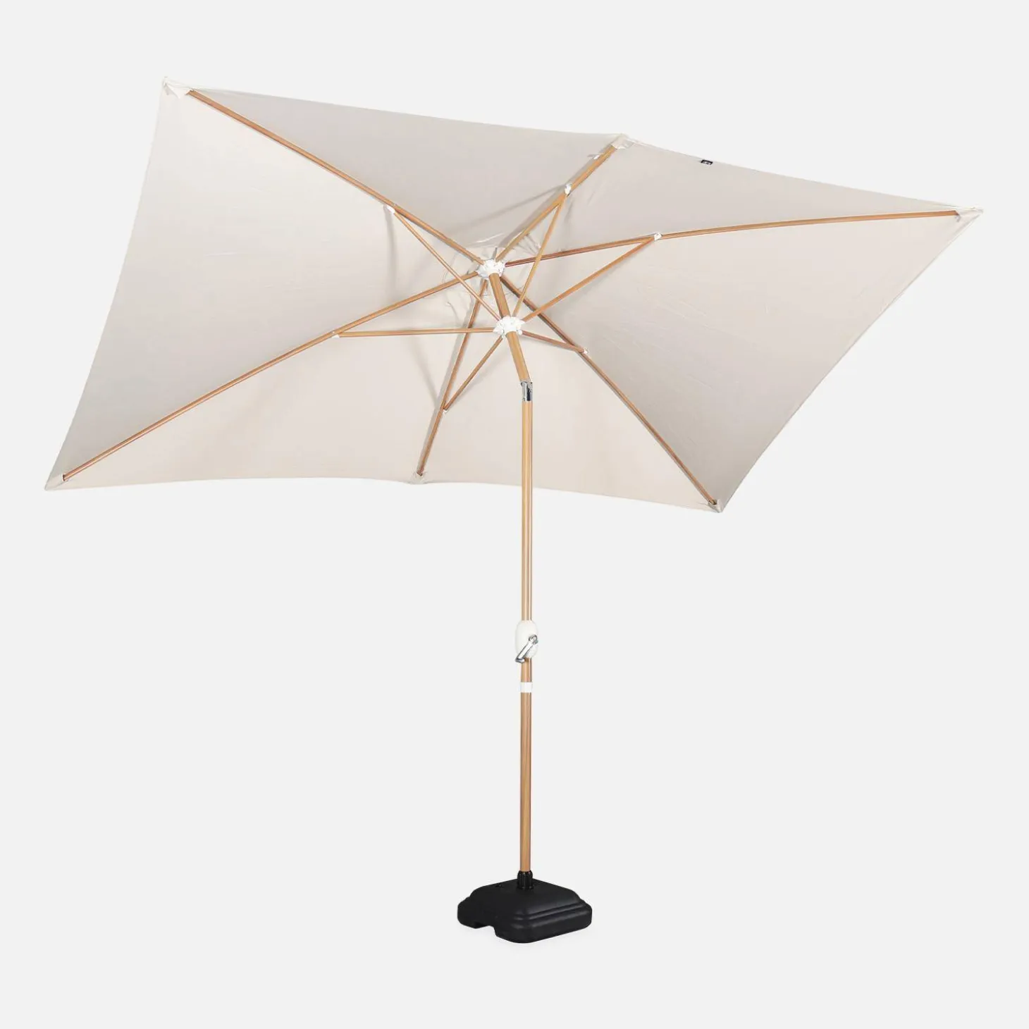 Rectangular parasol 2x3m with central pole