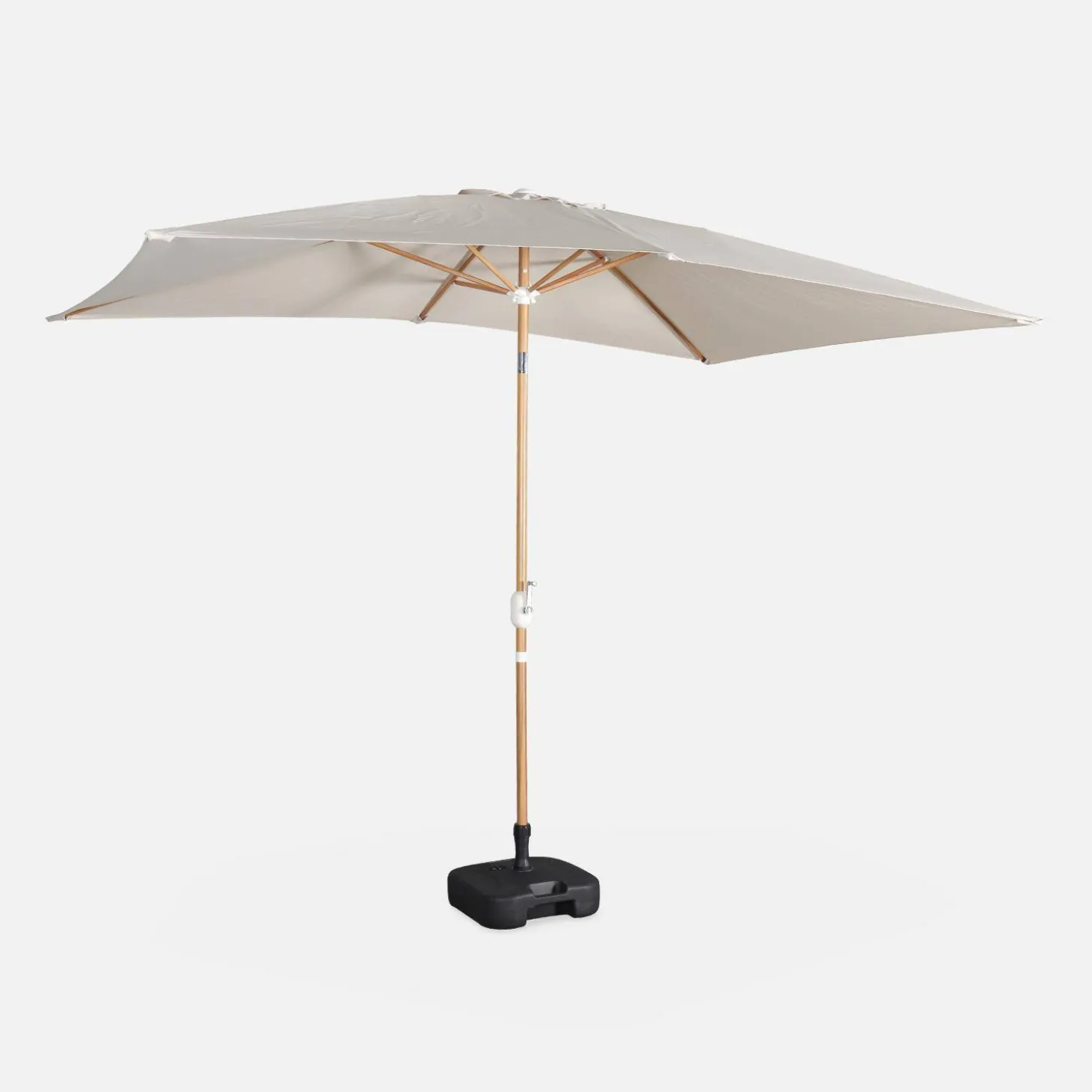 Rectangular parasol 2x3m with central pole