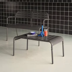 Rectangular steel garden coffee table