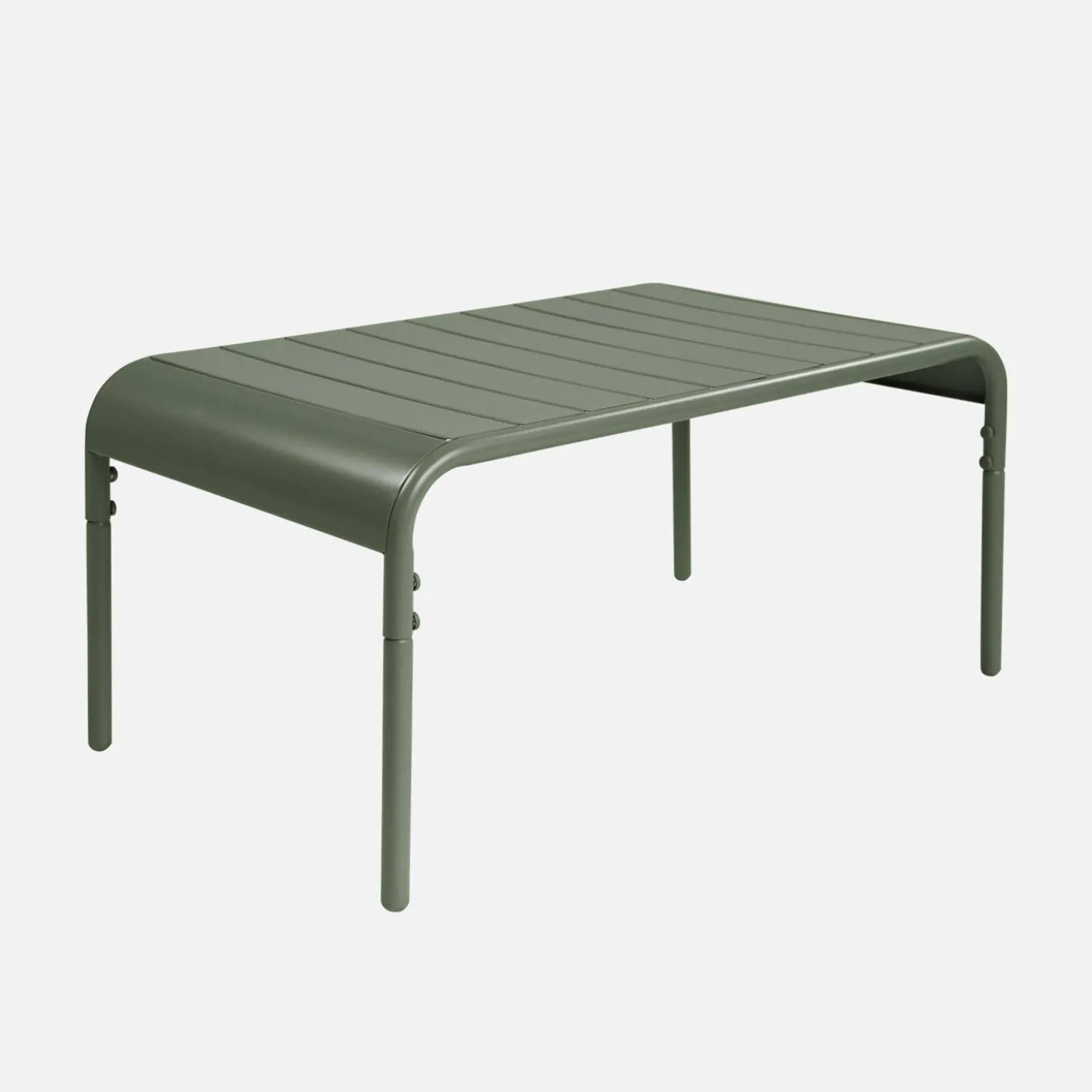 Rectangular steel garden coffee table