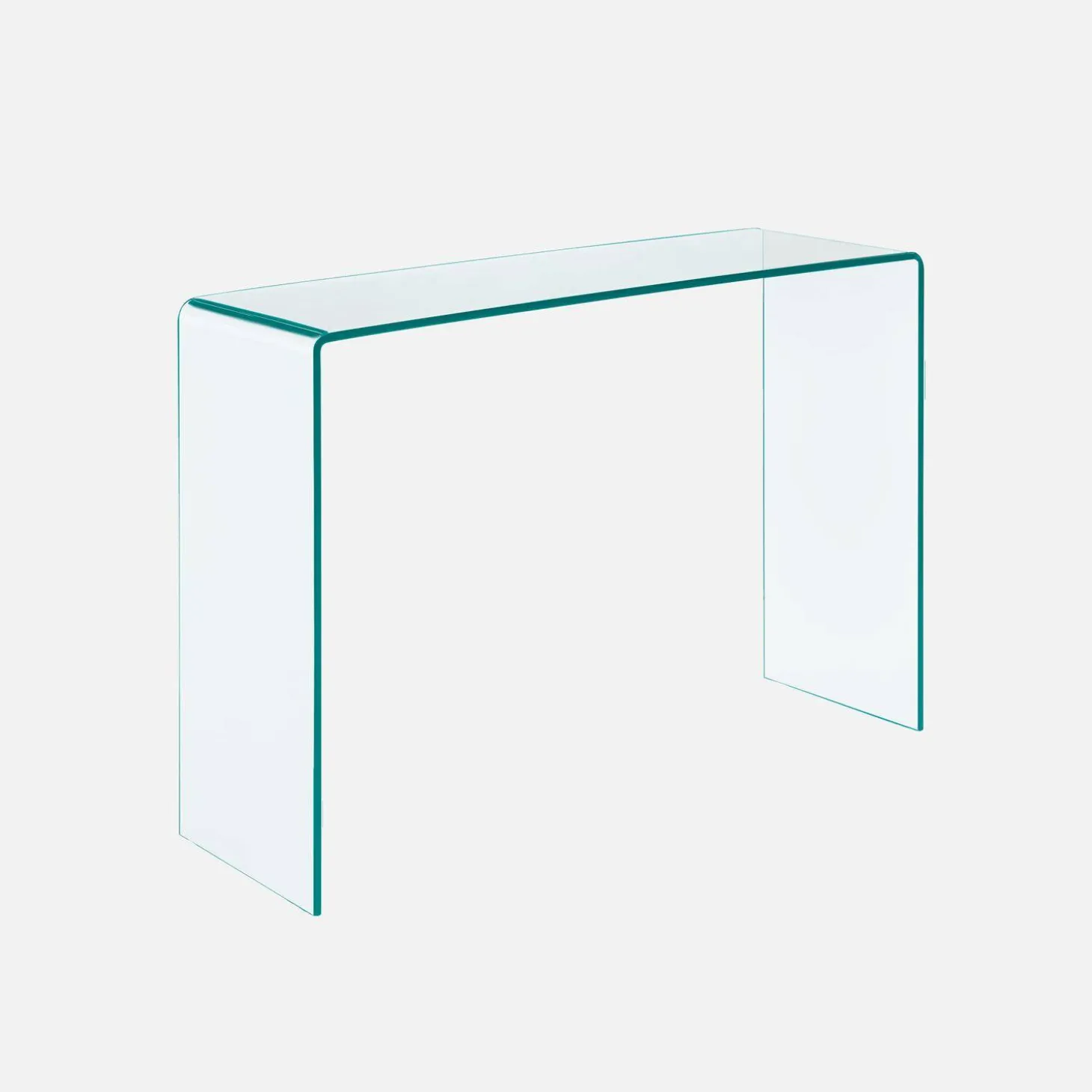 Rectangular tempered glass console