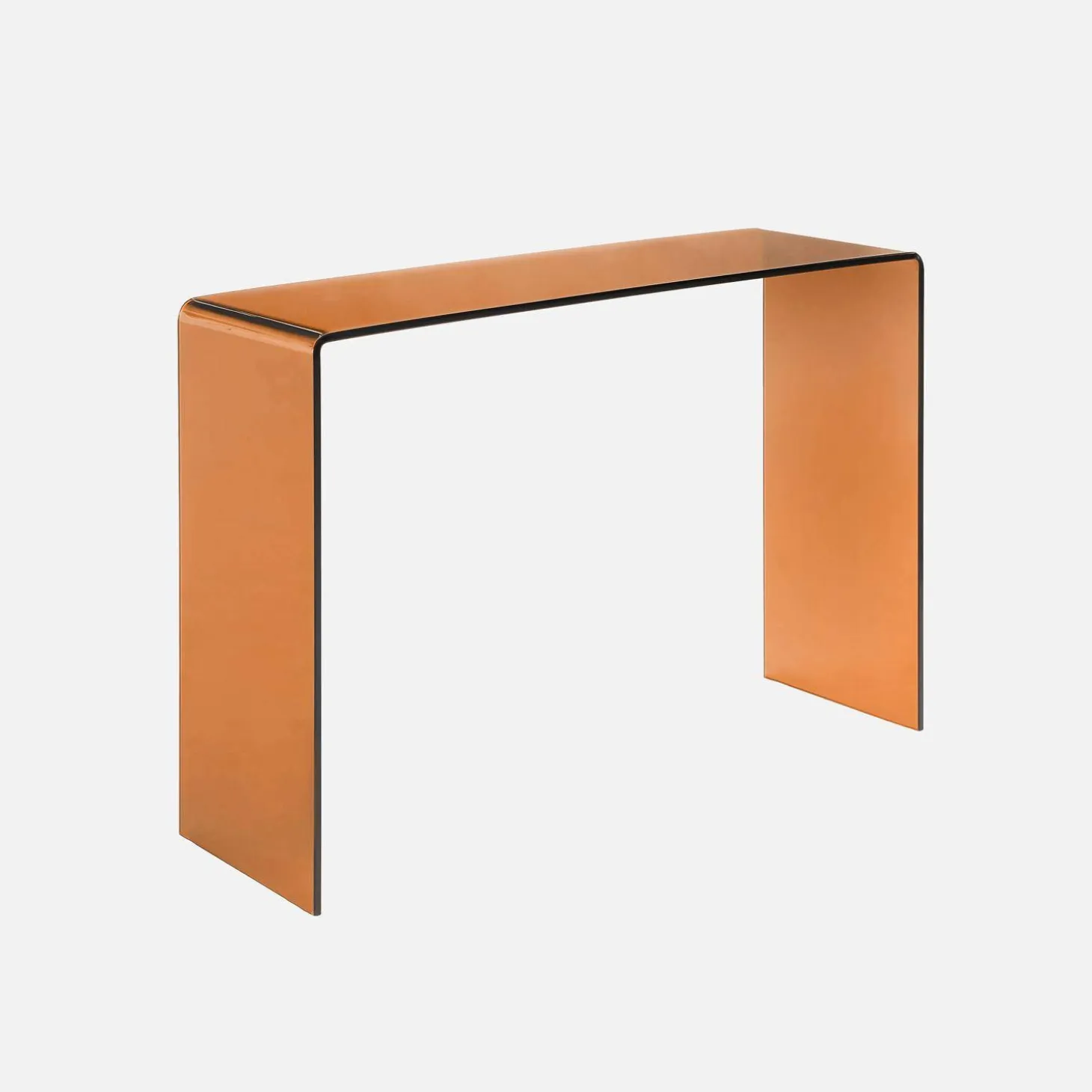 Rectangular tempered glass console