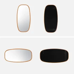 Rectangular wooden mirror