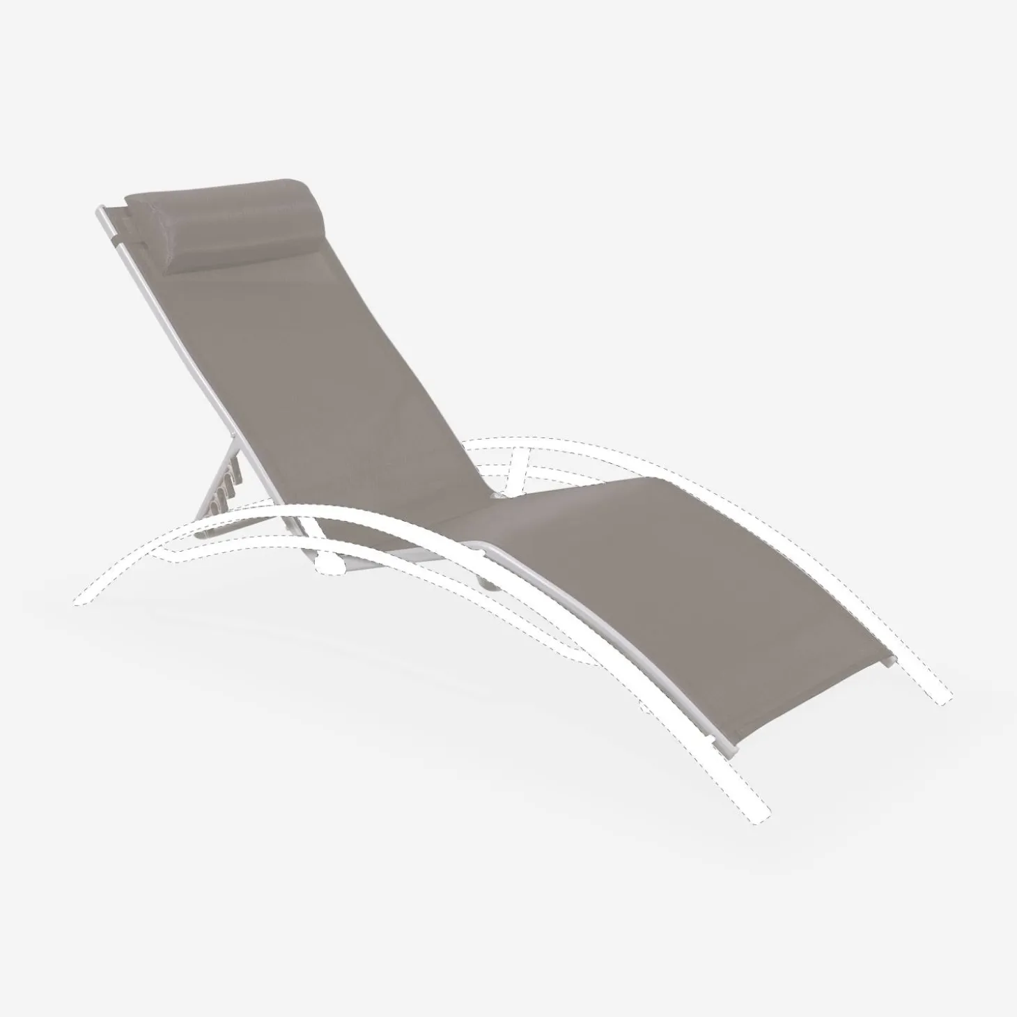 Replacement seat back and fabric for Louisa sun lounger