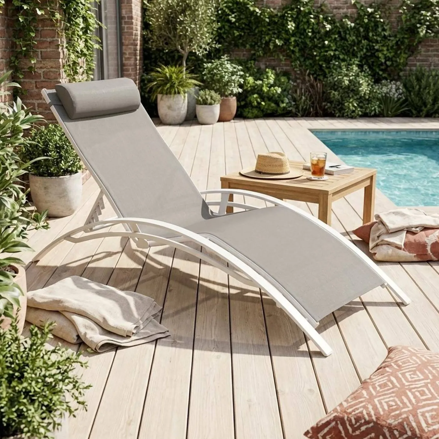 Replacement seat back and fabric for Louisa sun lounger