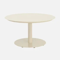 Round aluminum garden table Ø140cm seats 6