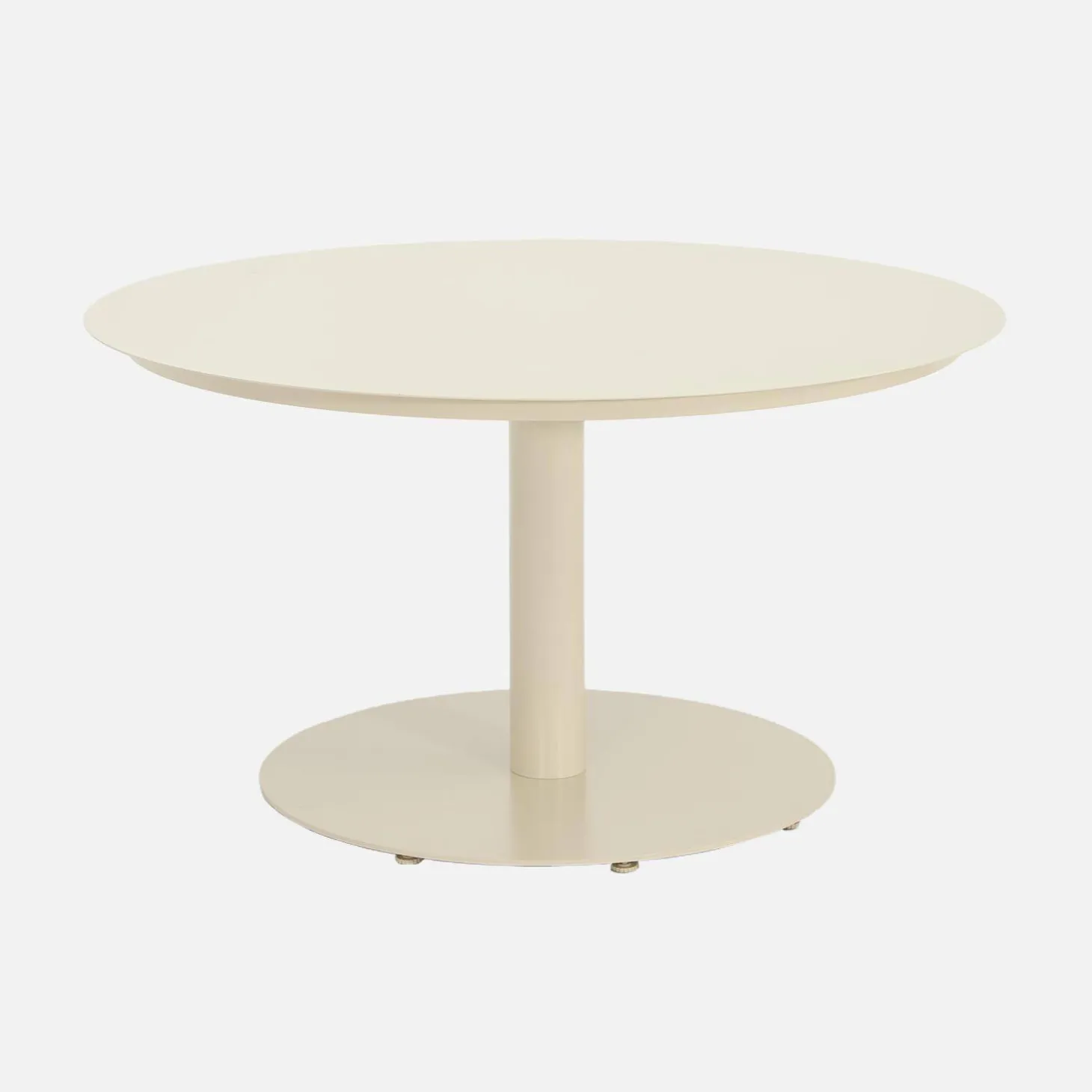Round aluminum garden table Ø140cm seats 6