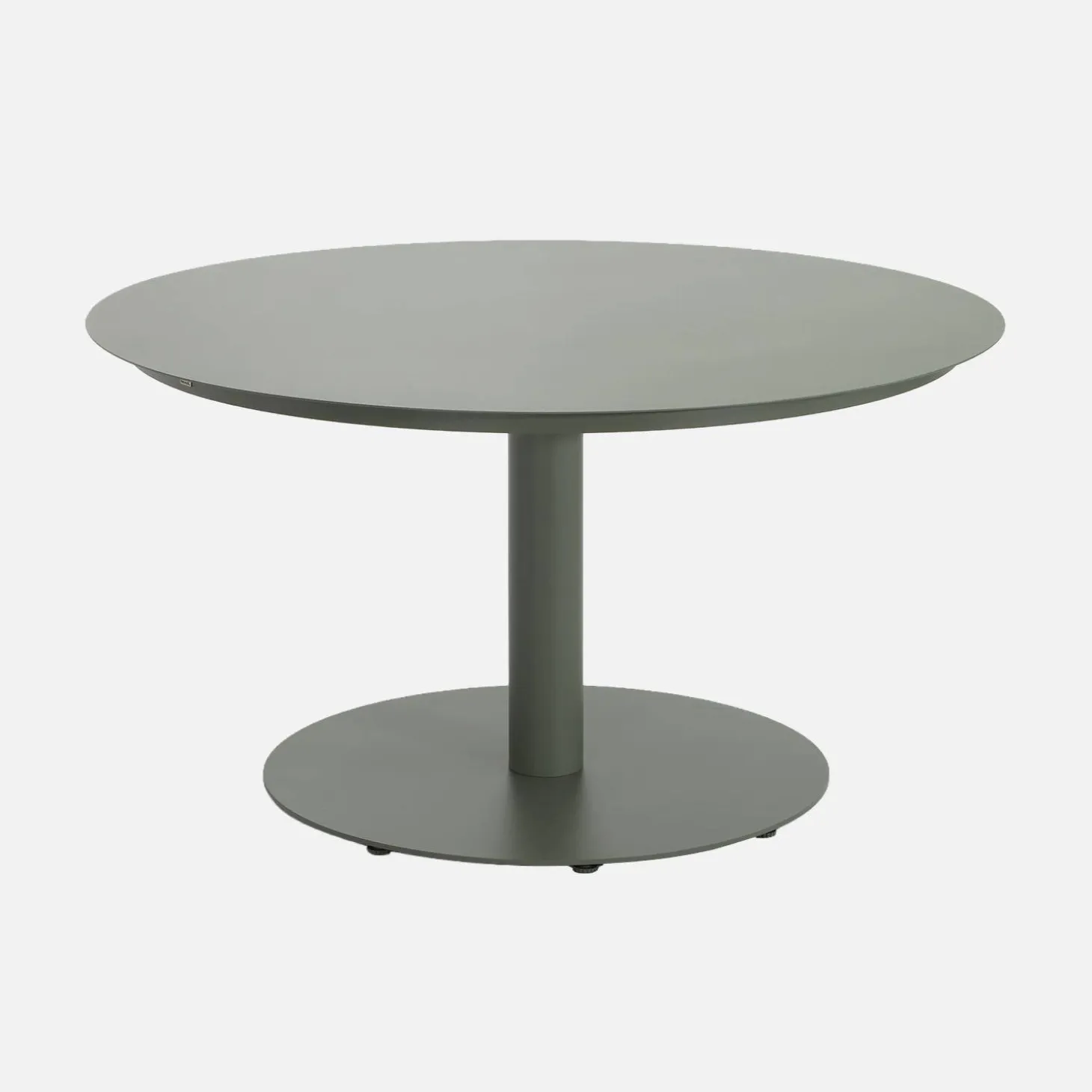 Round aluminum garden table Ø140cm seats 6